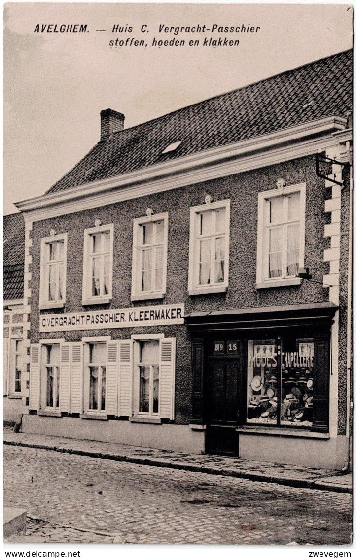 AVELGHEM - Huis C. Vergracht-Passchier - Stoffen,hoeden En Klakken. - Avelgem