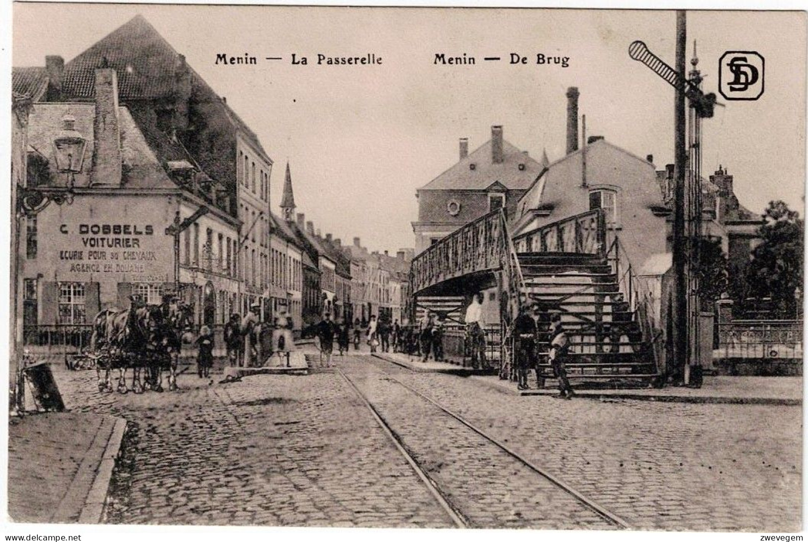 MENIN - La Passerelle - MENEN - De Brug. (Feldpost) - Menen