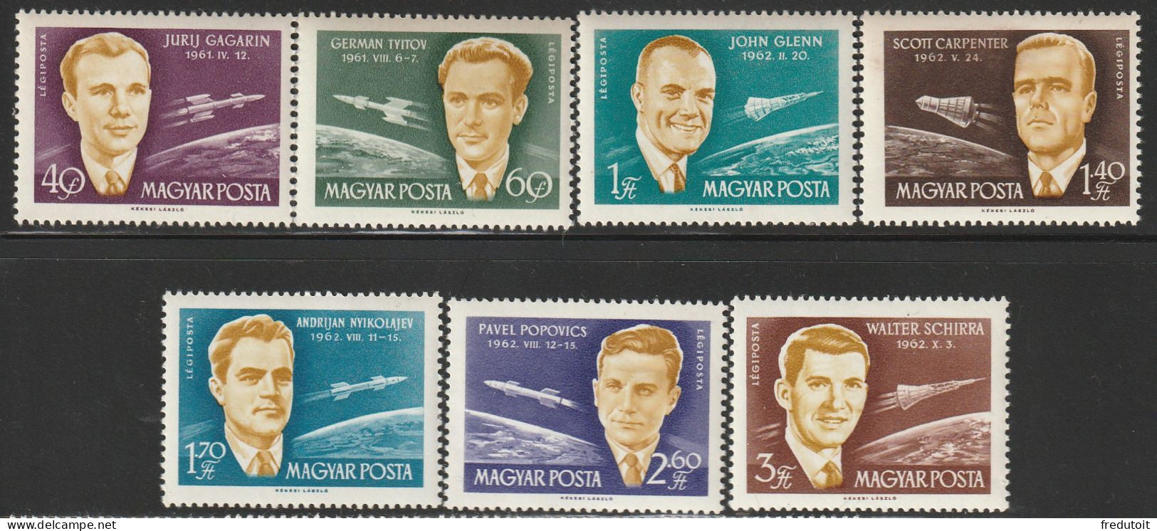 HONGRIE - Poste Aérienne N°243/9 ** (1962) Conférence Sur L'astronautique - Unused Stamps