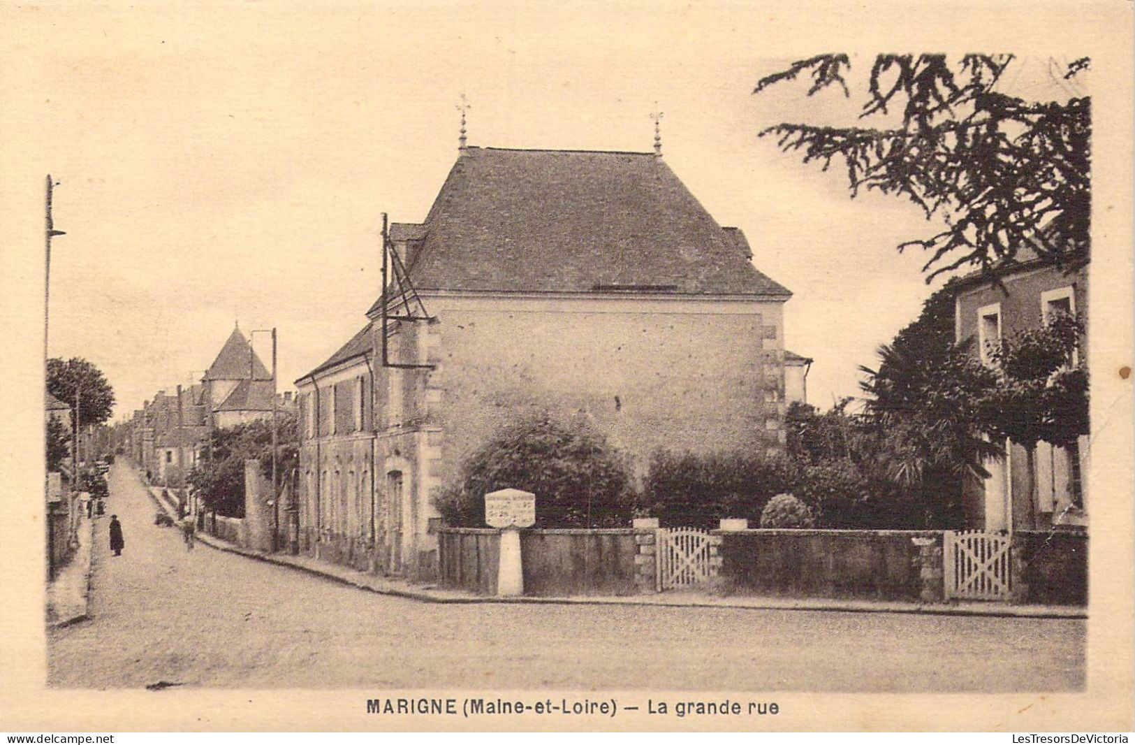 FRANCE - 49 - Marigne - La Grande Rue - Carte Postale Ancienne - Other & Unclassified