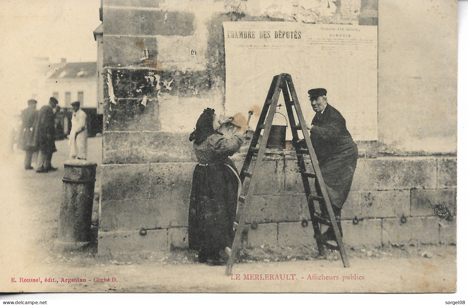 Rare LE MERLERAULT Afficheurs Publics ....dp - Le Merlerault