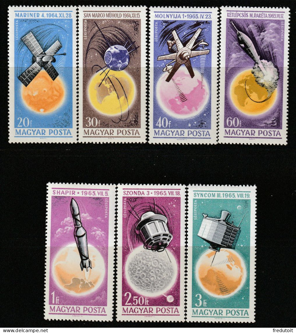 HONGRIE - Poste Aérienne N°272/8 ** (1965) Espace - Unused Stamps