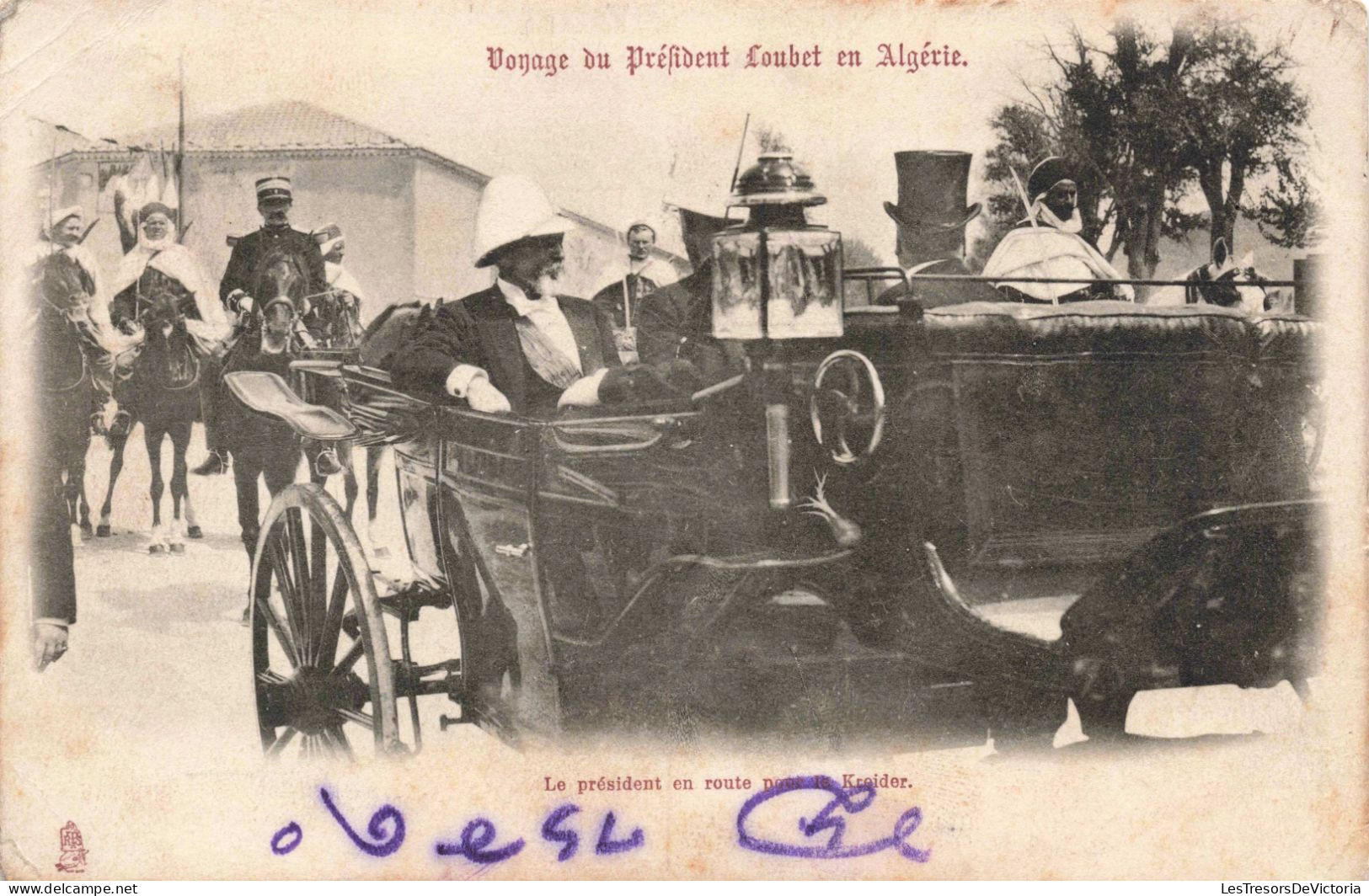 ALGERIE - Voyage Du Président - Carte Postale Ancienne - Uomini