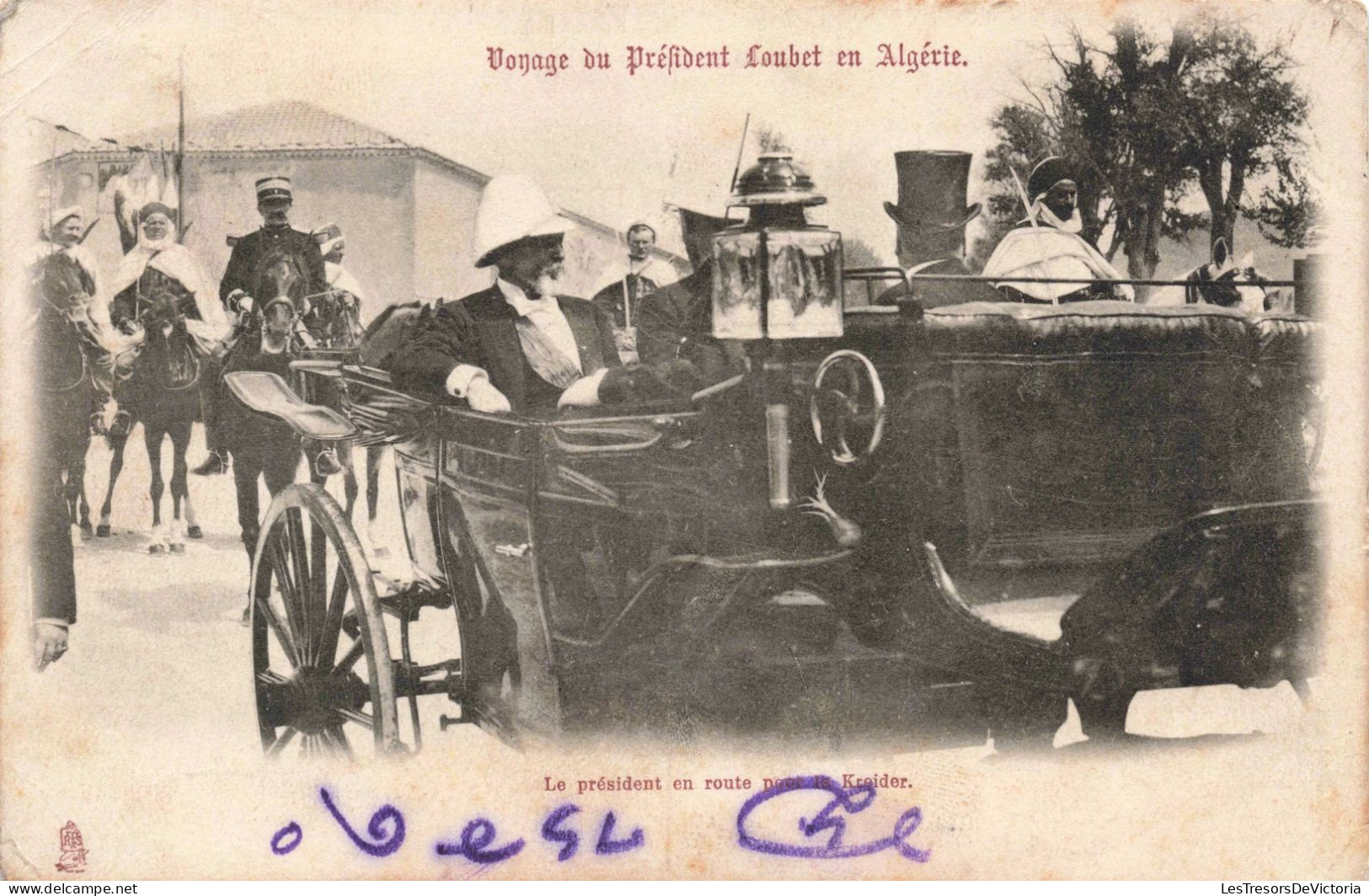 ALGERIE - Voyage Du Président - Carte Postale Ancienne - Hommes