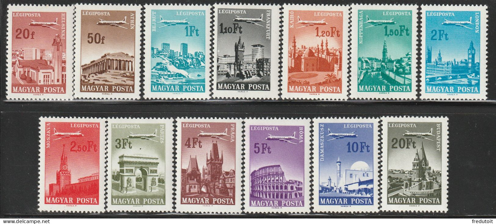 HONGRIE - Poste Aérienne N°279/91 ** (1966-67) Avions - Unused Stamps