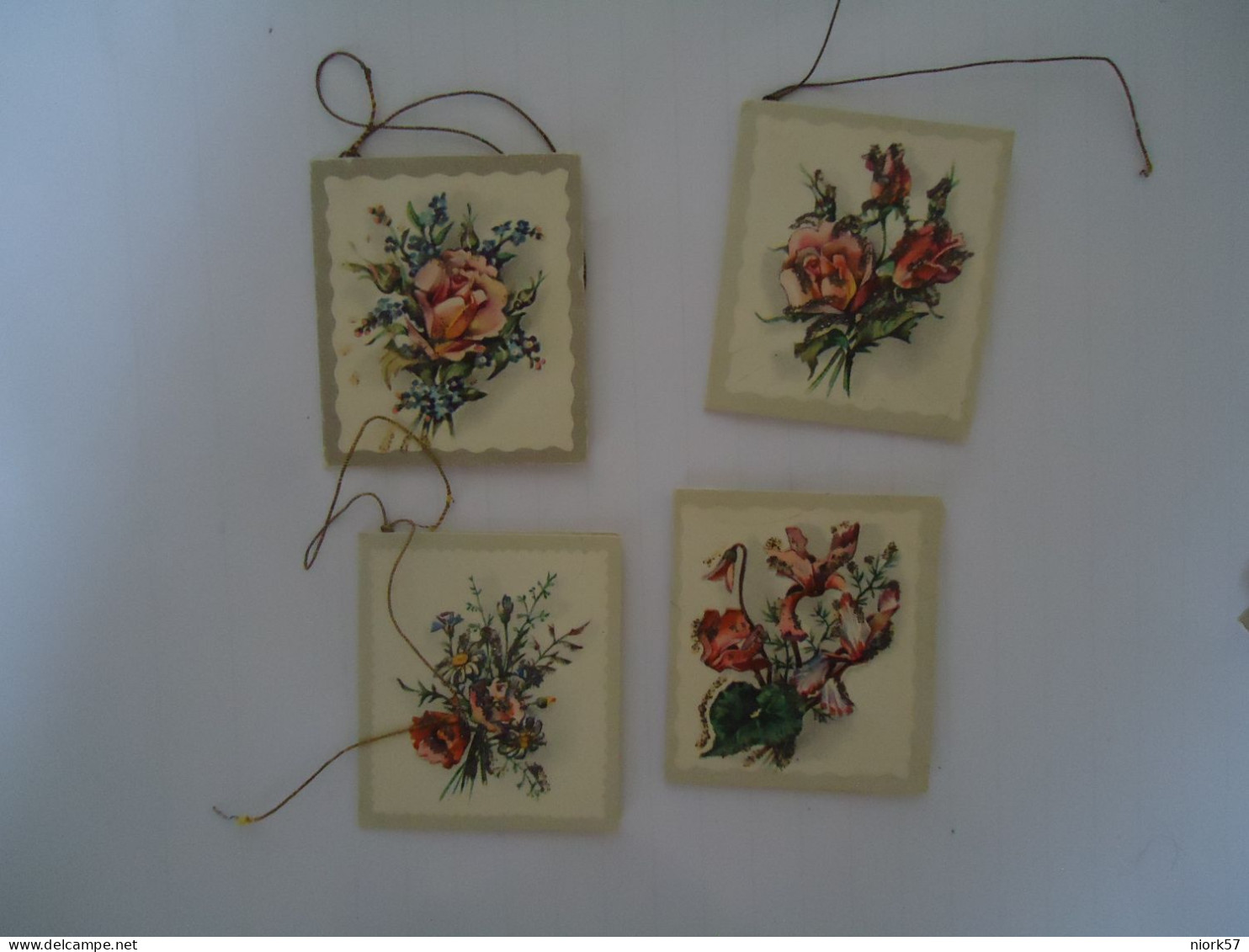 GREETING SMALL 4  CARDS FLOWERS - Souvenir De...
