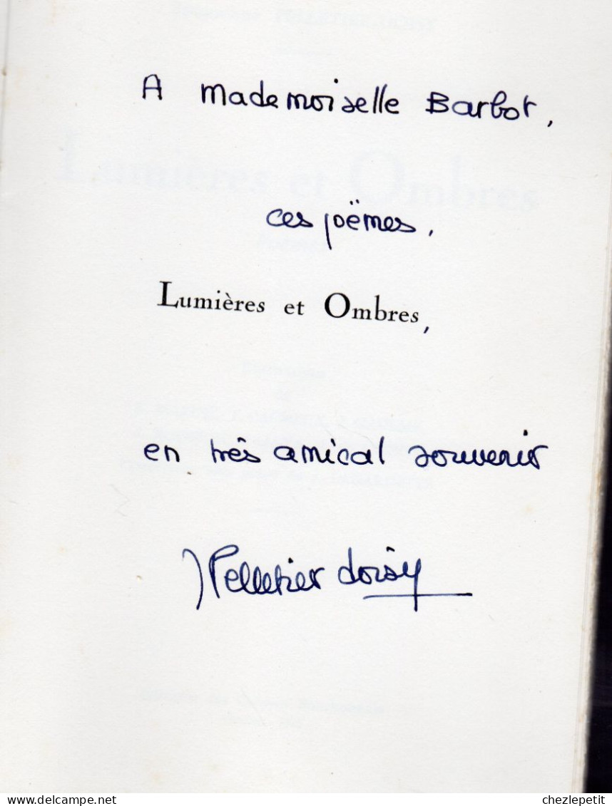 LUMIERES ET OMBRES Poèmes Jacqueline Pelletier Doisy 1975 - Autori Francesi