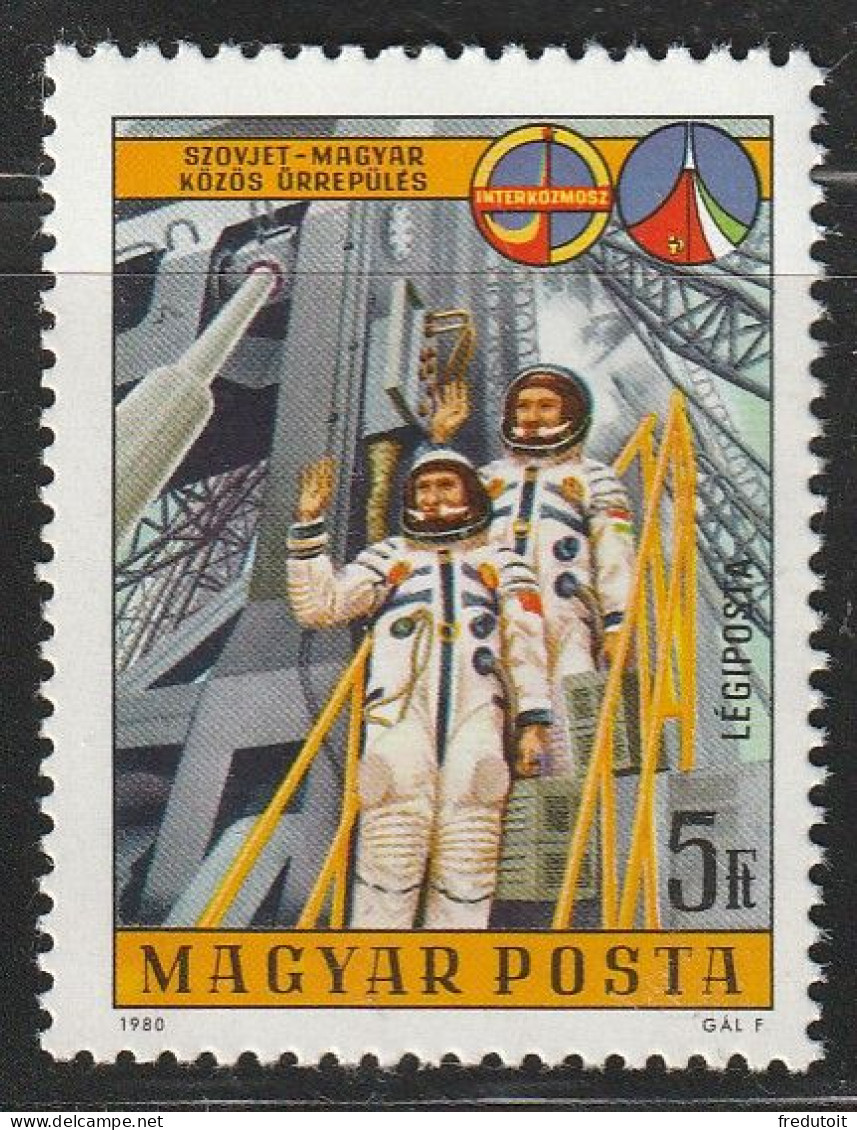 HONGRIE - Poste Aérienne N°428 ** (1980) Intercosmos - Neufs