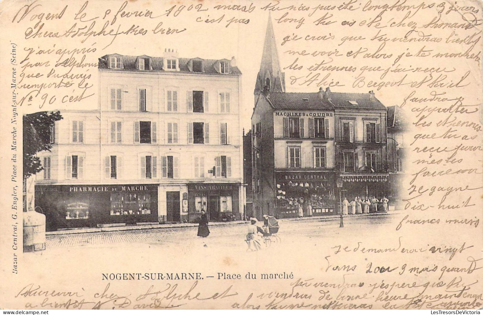 FRANCE - 94 - Nogent-sur-Marne - Place Du Marché - Carte Postale Ancienne - Nogent Sur Marne
