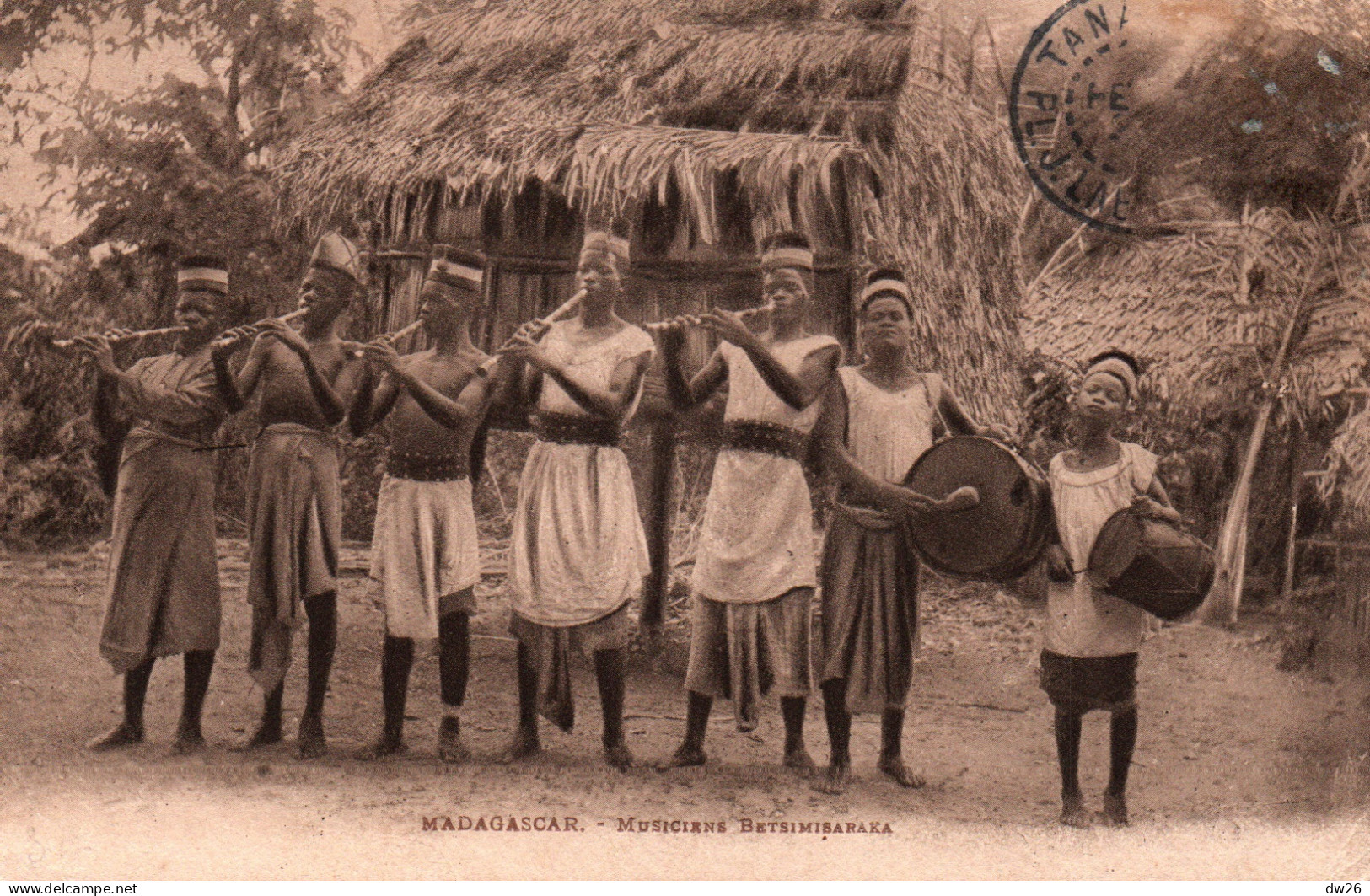 Ethnologie Madagascar: Groupe De Musiciens Betsimisaraka - Carte De 1924 - África