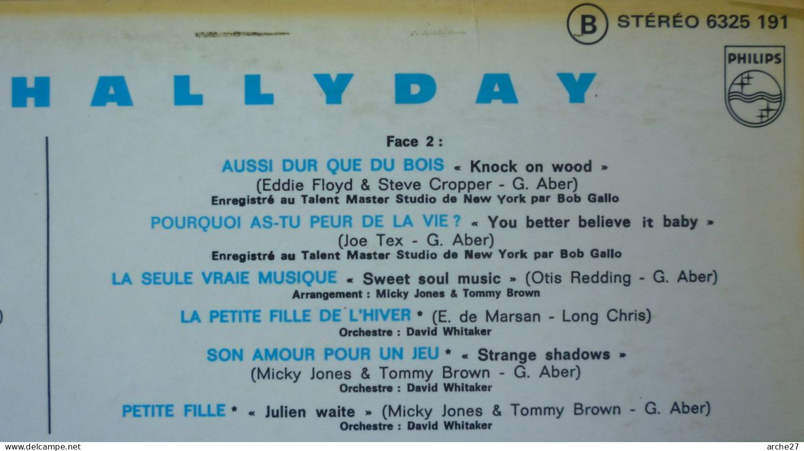 JOHNNY HALLYDAY - LP - 33T - Disque Vinyle - Amour D'été - 6325191 - Rock