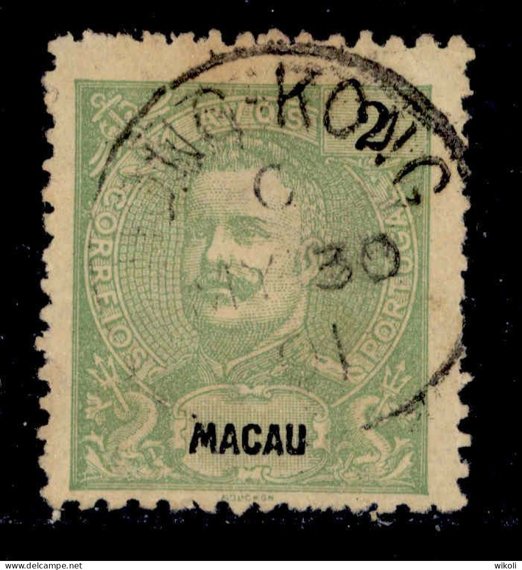 ! ! Macau - 1898 D. Carlos (HONG KONG CANCEL) 2 A - Af. 80 - Used - Gebraucht