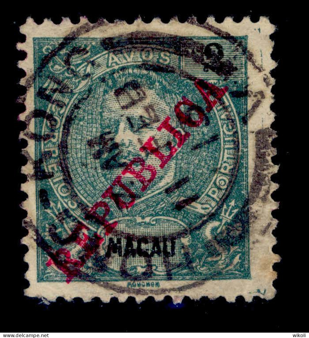 ! ! Macau - 1911 D. Carlos (HONG KONG CANCEL) 2 A - Af. 151 - Used - Gebraucht