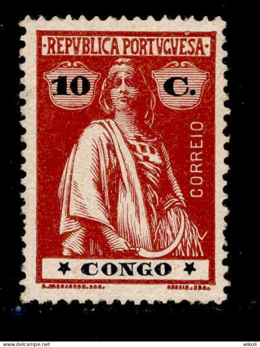 ! ! Congo - 1914 Ceres 10 C - Af. 108 - MH - Portuguese Congo