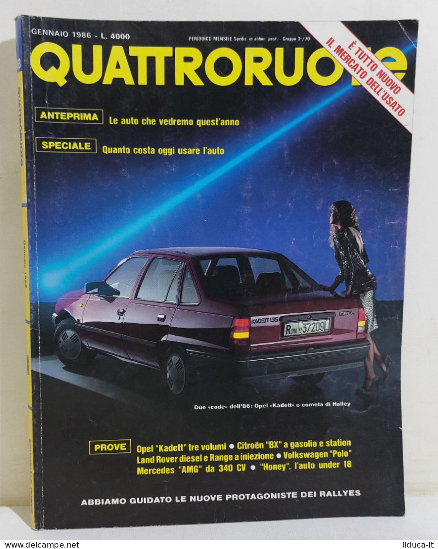 37736 QUATTRORUOTE 1986 N. 363 - Opel Kadett / Citroen BX / Volkswagen Polo - Moteurs