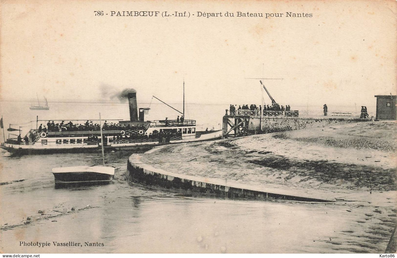 Paimboeuf * Le Départ Du Bateau Vapeur Promenade Pour Nantes - Paimboeuf