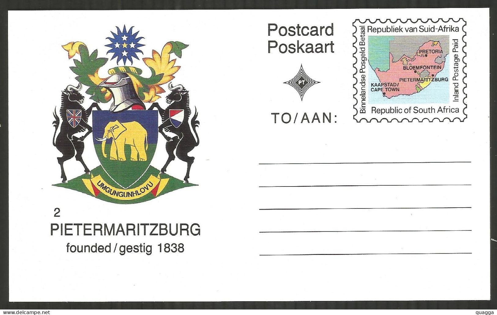 South Africa 4 Postcards COAT OF ARMS. See Scans. - Covers & Documents