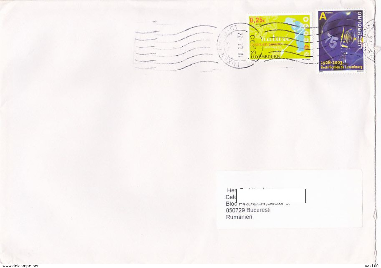 NATURE, GARDENING, ELECTRICITY, STAMPS ON COVER, 2021, LUXEMBOURG - Lettres & Documents
