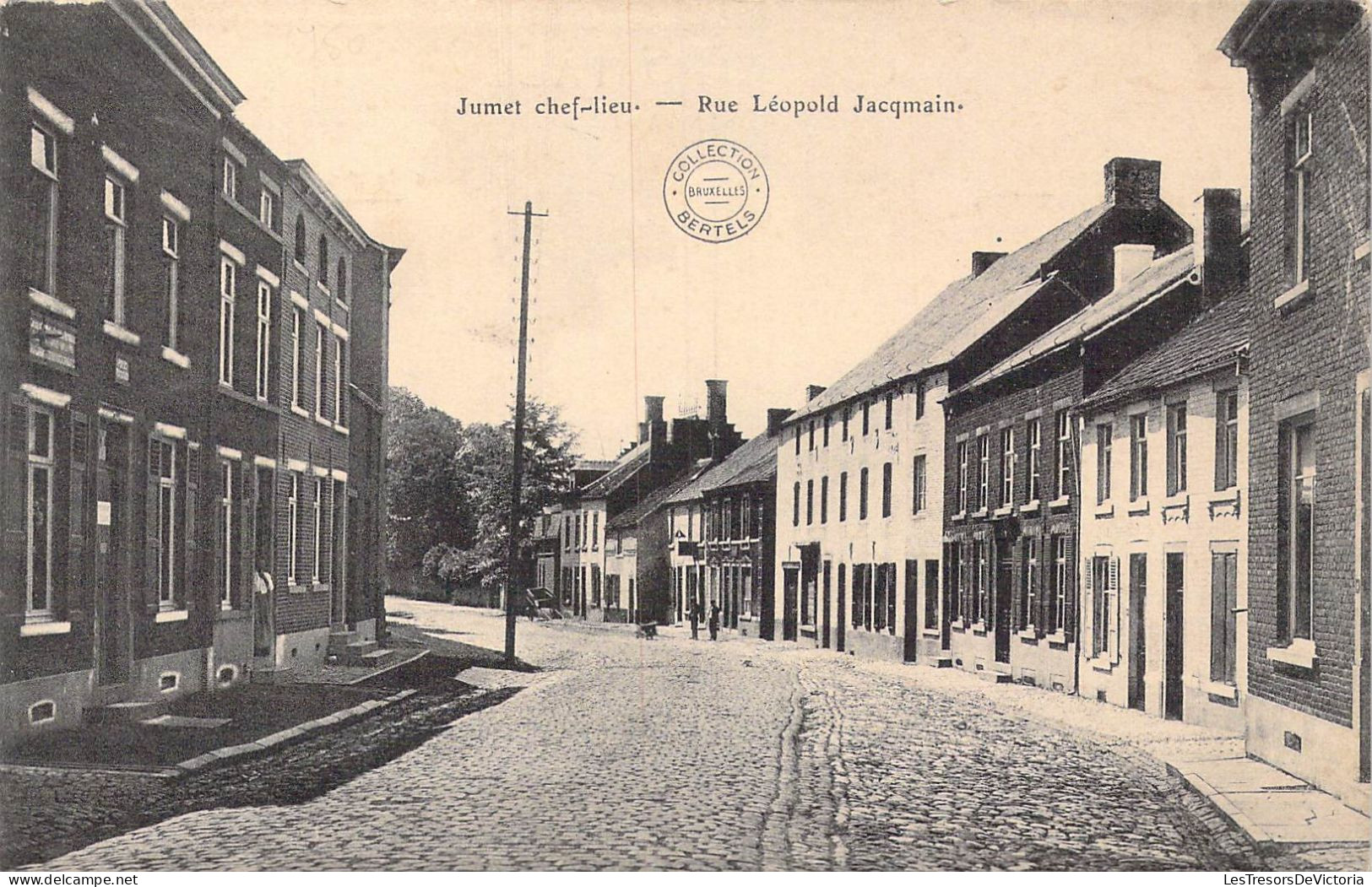 BELGIQUE - Jumet Chef-lieu - Rue Léopold Jacqmain - Carte Postale Ancienne - Charleroi