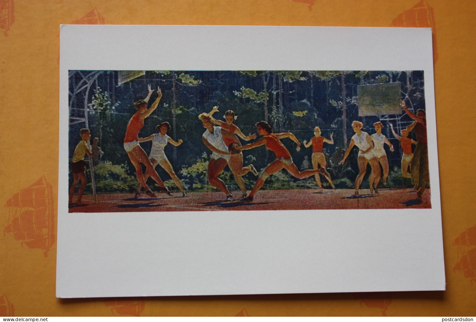 Old USSR Postcard - BASKETBALL By Talberg & Korolev - 1963 - Rare Edition! - Basketball