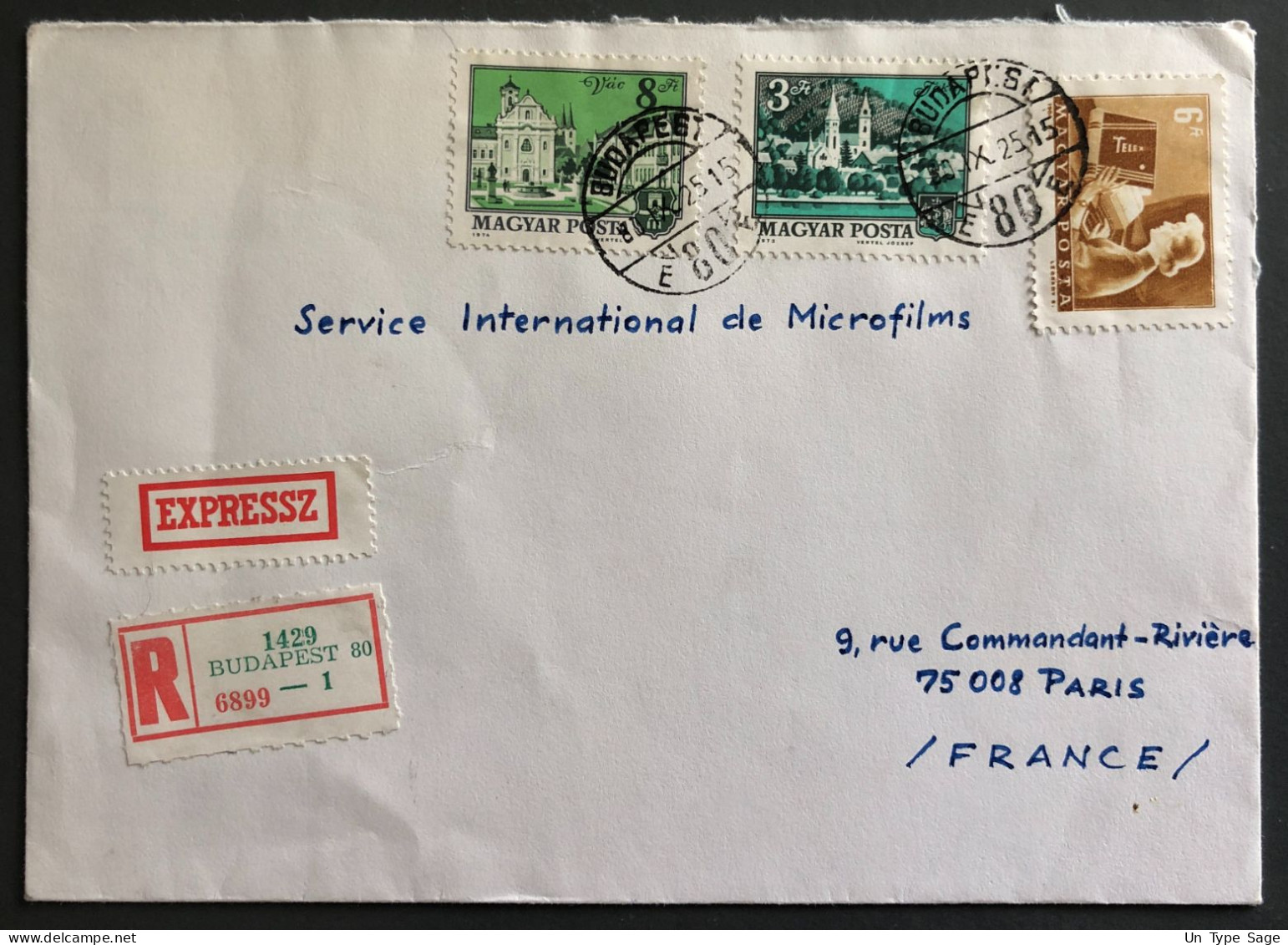 Hongrie Divers Sur Enveloppe Par Exprès 25.9.1980 - (A1215) - Lettres & Documents