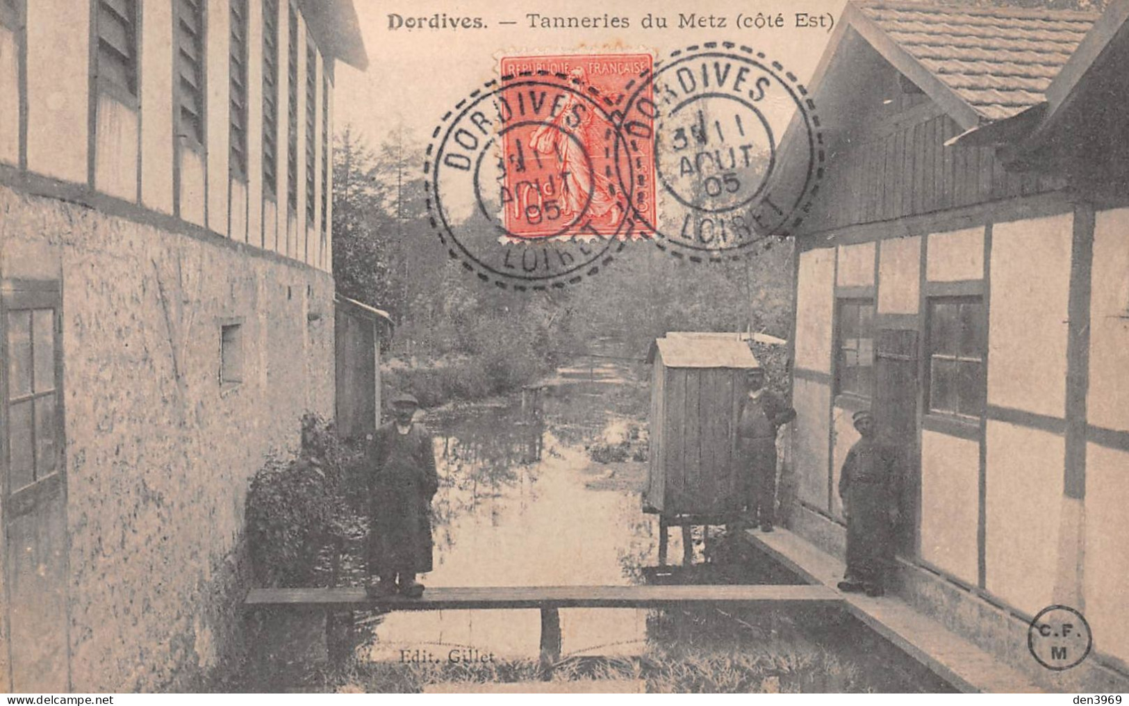 DORDIVES (Loiret) - Tanneries Du Metz (côté Est) - Voyagé 1905 (2 Scans) Quinet, 12 Cité Dupetit-Thouars, Paris 3e - Dordives