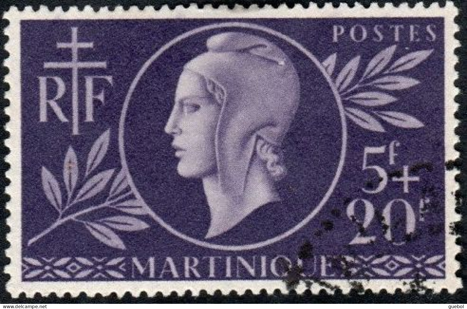 Détail De La Série Entraide Française Obl. Martinique N° 198 - Marianne De Dulac - 1944 Entraide Française