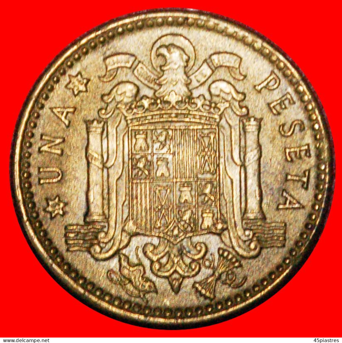 * GENERALISSIMO FRANCO (1947-1975): SPAIN  1 PESETA 1956 (1953) MINT LUSTRE! · LOW START · NO RESERVE! - 1 Peseta