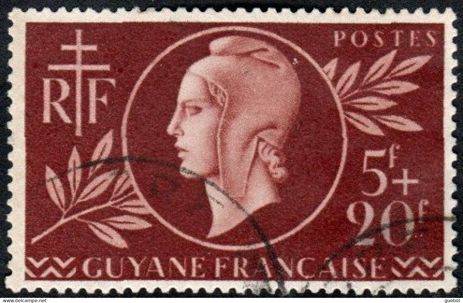 Détail De La Série Entraide Française Obl. Guyane Française N° 179 - Marianne De Dulac - 1944 Entraide Française