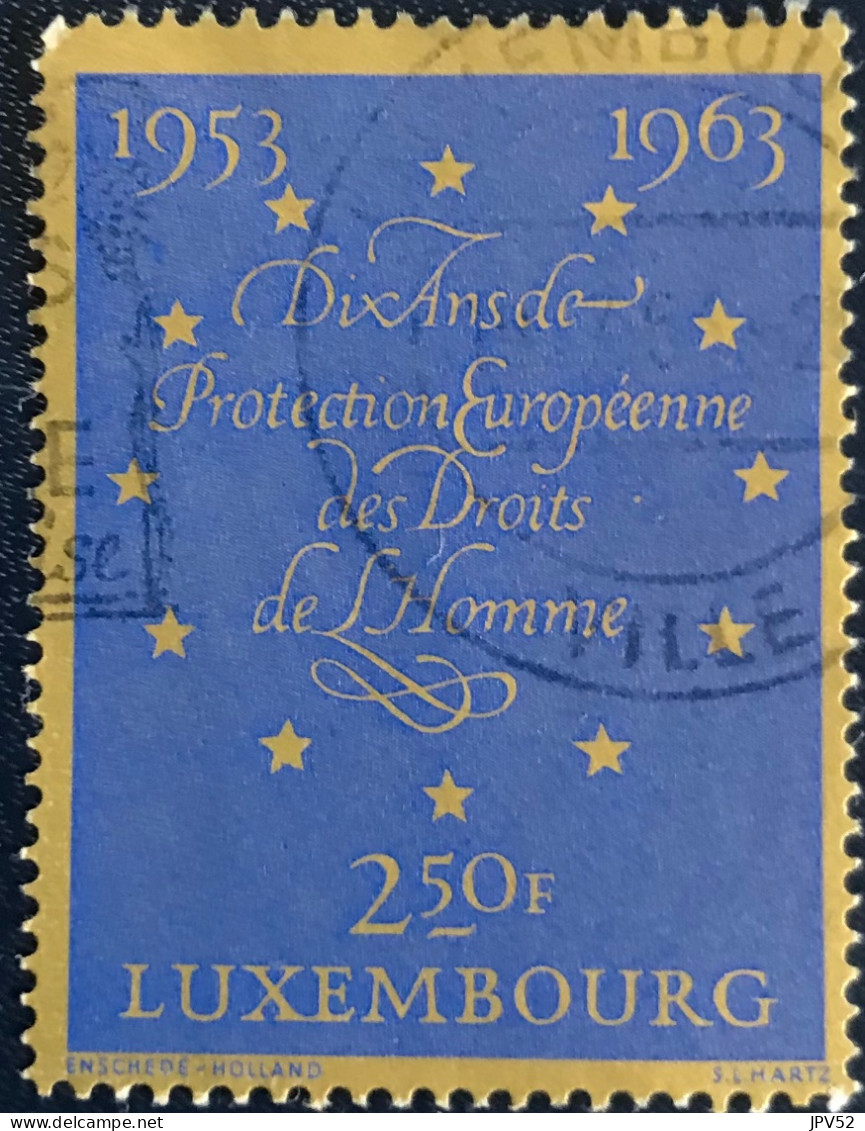 Luxembourg - Luxemburg - C18/32 - 1963 - (°)used - Michel 679 - Europa - Verdrag Rechten Van De Mens - Usados