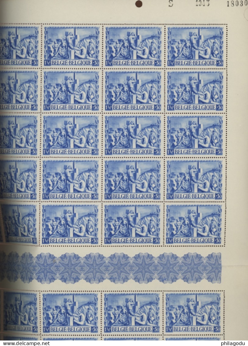 50 Paires 697/698 **. Postfris In Dubbel Vert Van 25ex) Cote 160,-€ + Variétés  PRIX REDUIT - 1931-1950