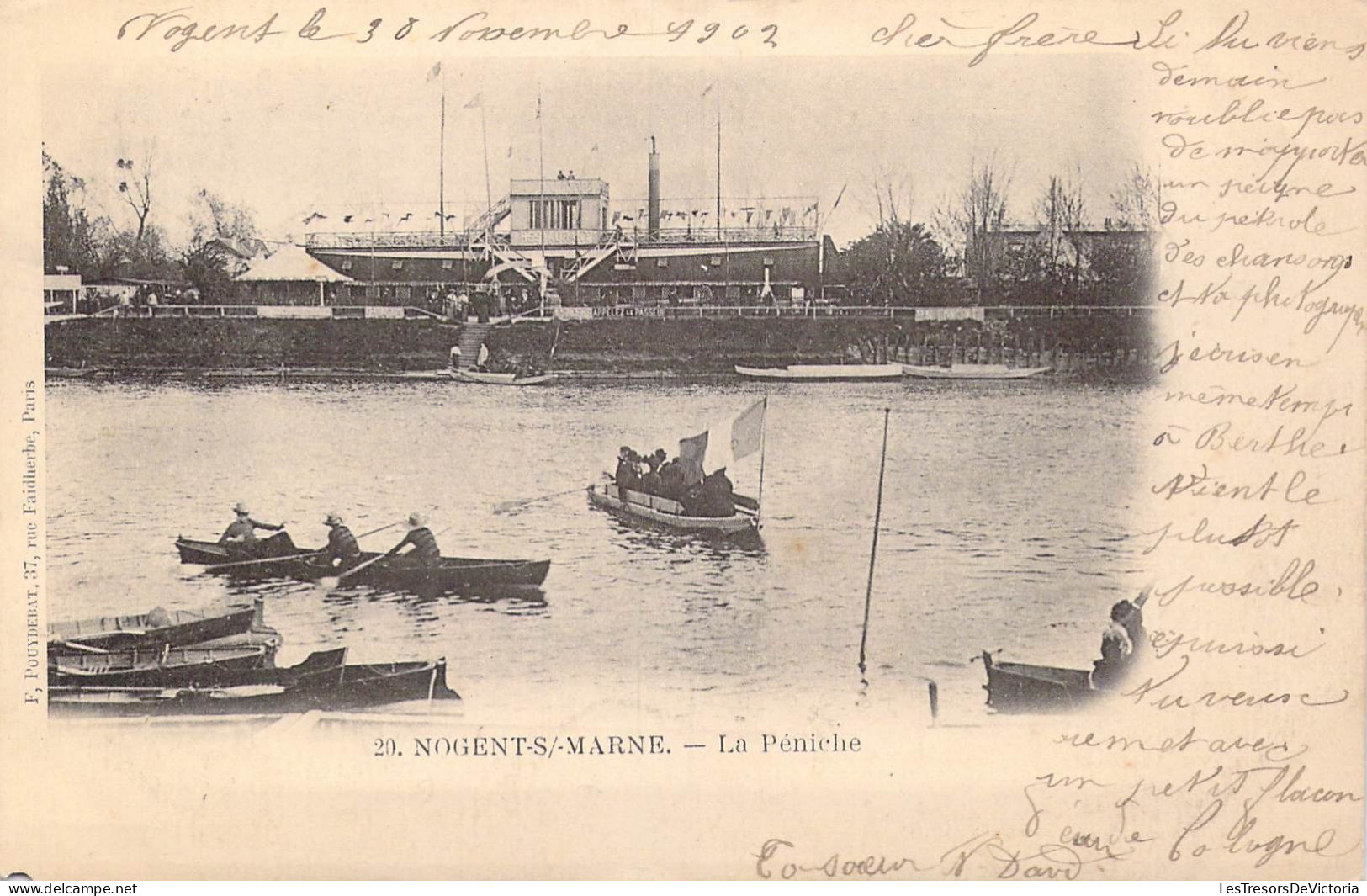 FRANCE - 94 - Nogent Sur Marne - La Péniche - Carte Postale Ancienne - Nogent Sur Marne