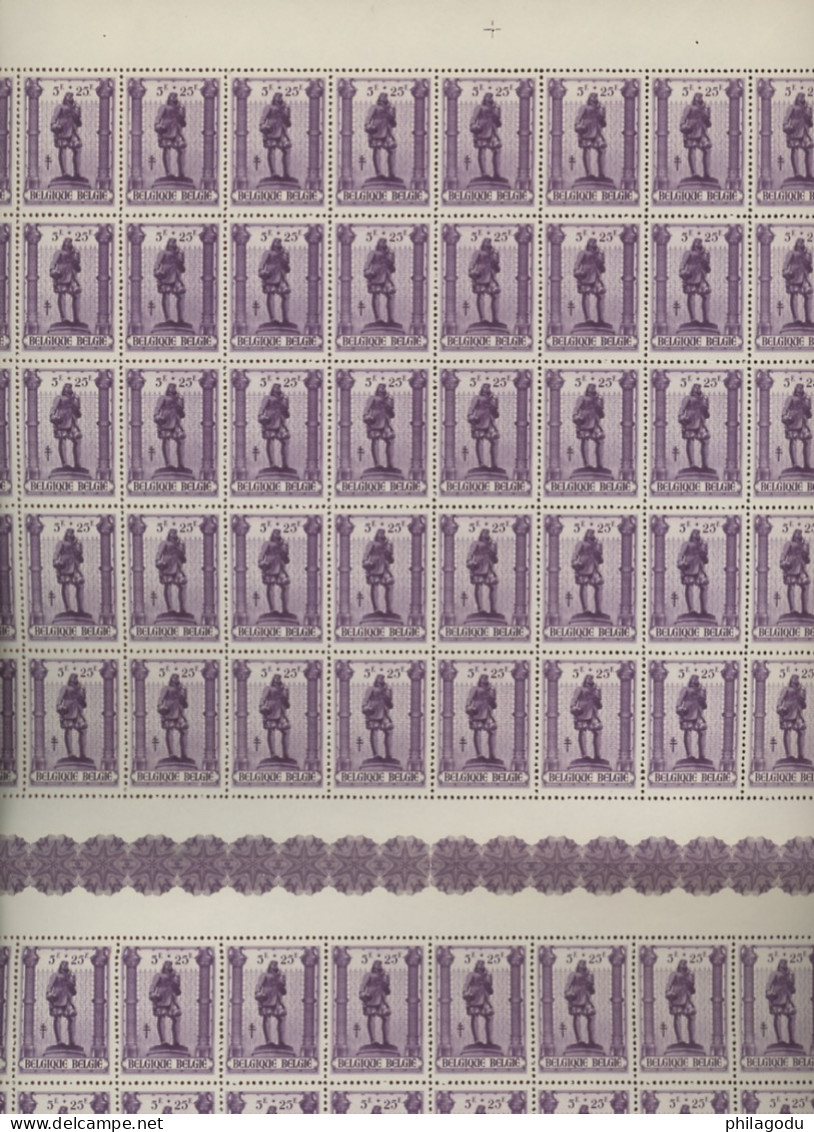 1943. 100 Séries Métiers Sablon 615/622 **. Postfris In Dubbel Vellen Van 50ex) Cote 375,-€ + Variétés - 1931-1950