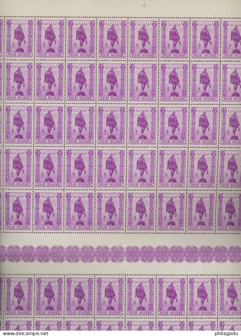 1943. 100 Séries Métiers Sablon 615/622 **. Postfris In Dubbel Vellen Van 50ex) Cote 375,-€ + Variétés - 1931-1950