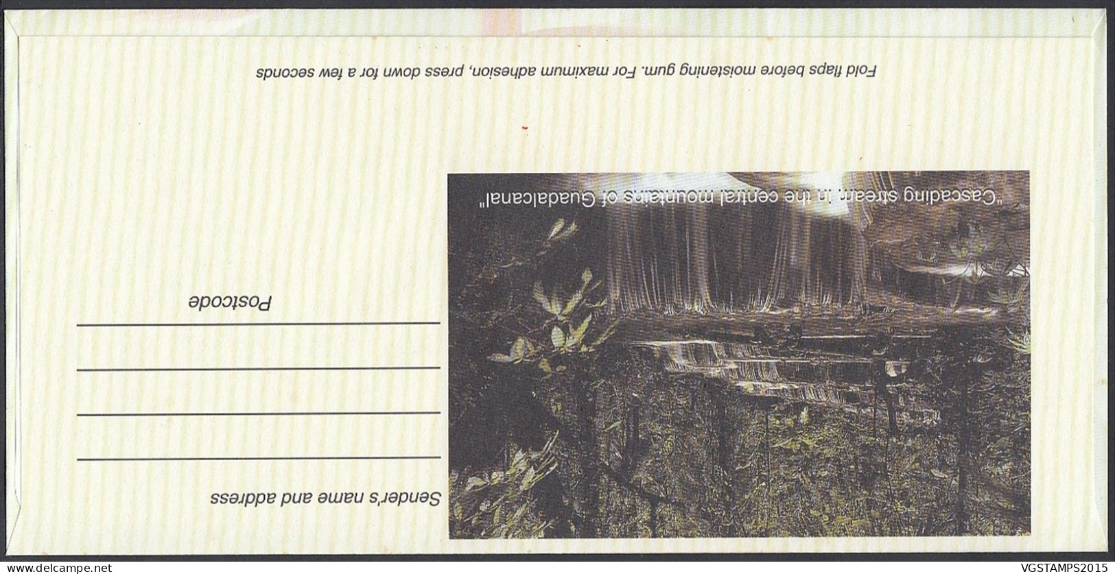 îles Salomon 2000 - Entier Postal Sur Aérogramme. Expo Hong Kong .Theme: "Orchidée"-"Cascades" ...  (VG) DC-11883 - Salomon