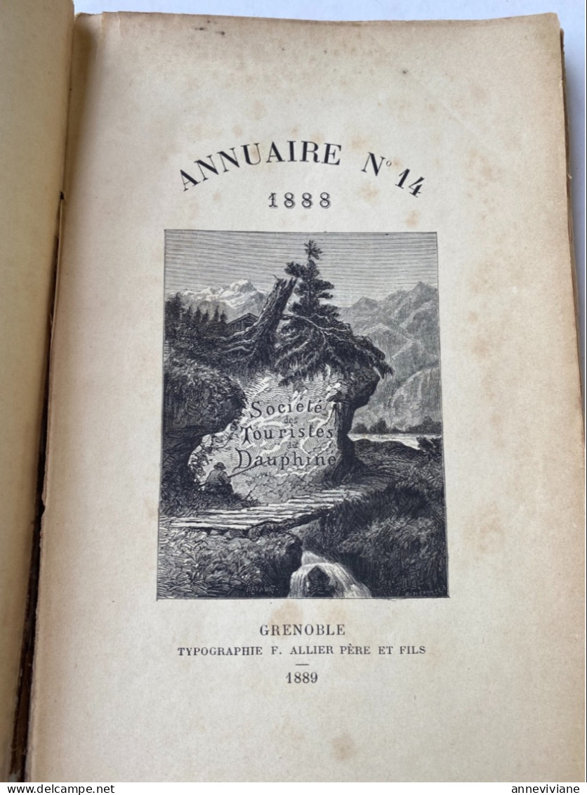 Annuaire No 14 1888 Société Des Touristes Du Dauphiné - Rhône-Alpes