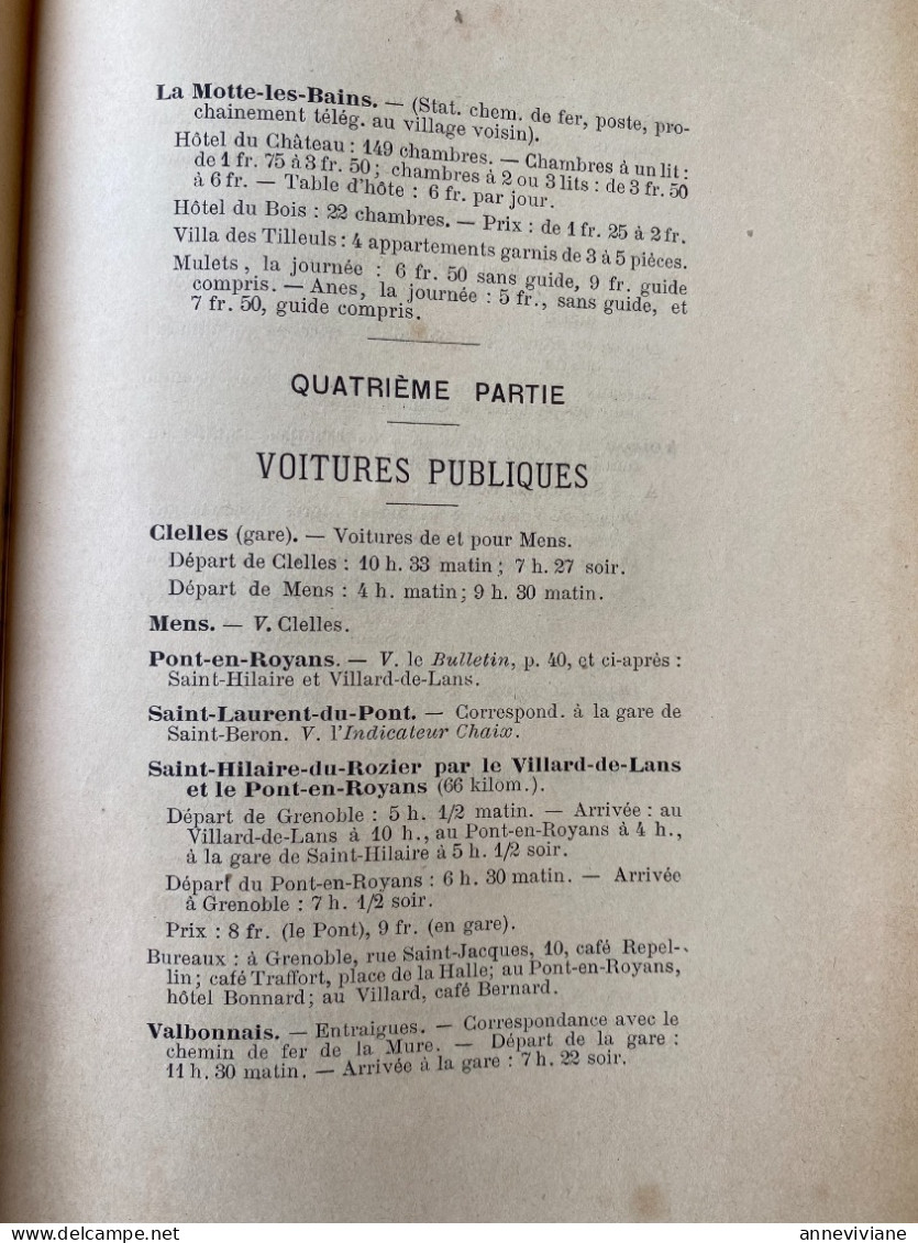 Annuaire No 14 1888 Société des Touristes du Dauphiné