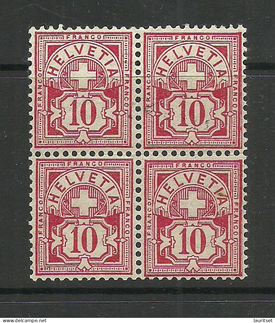 SCHWEIZ Switzerland 1906 Michel 85 As 4-block MNH - Ongebruikt