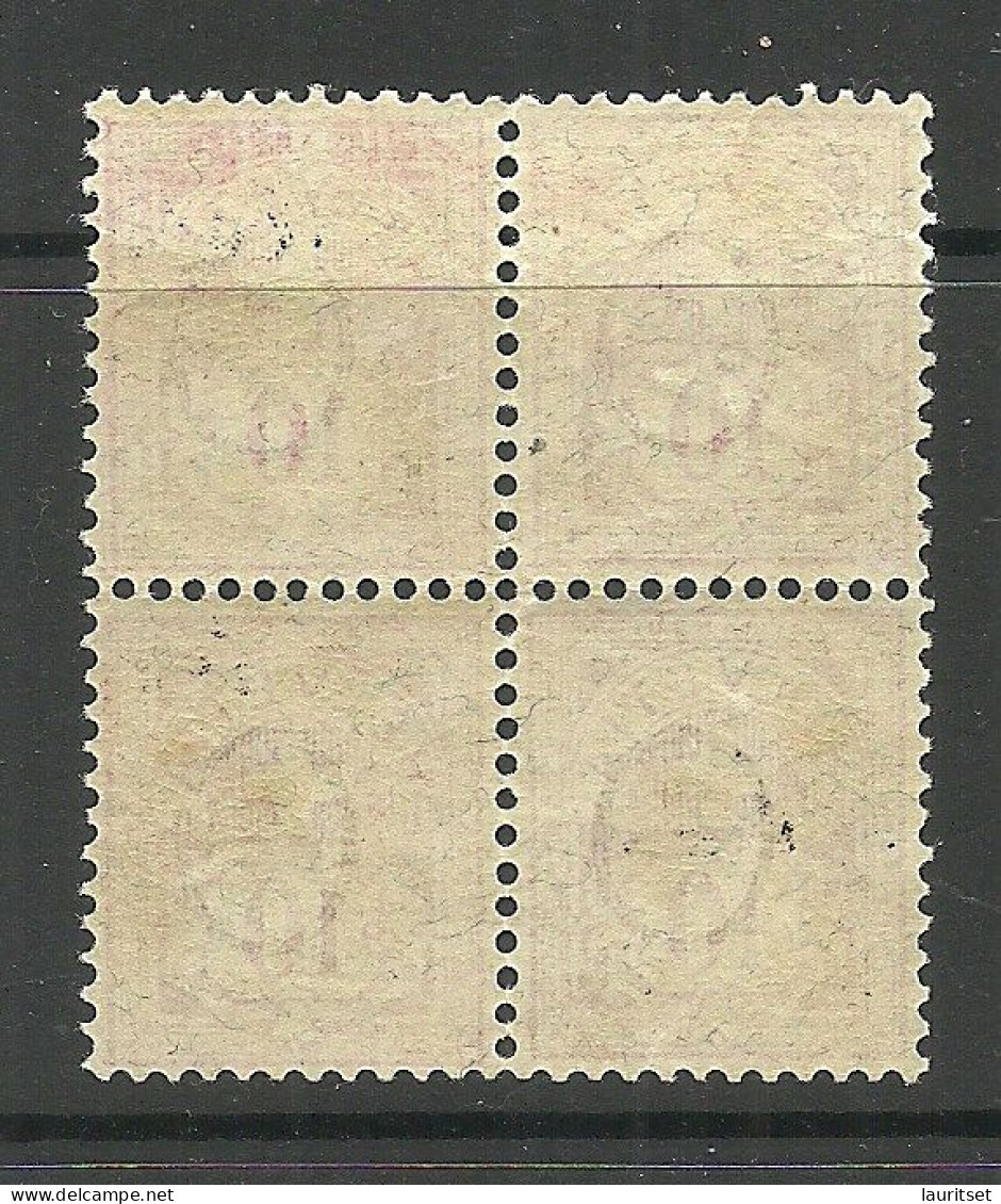 SCHWEIZ Switzerland 1906 Michel 85 As 4-block MNH - Ungebraucht