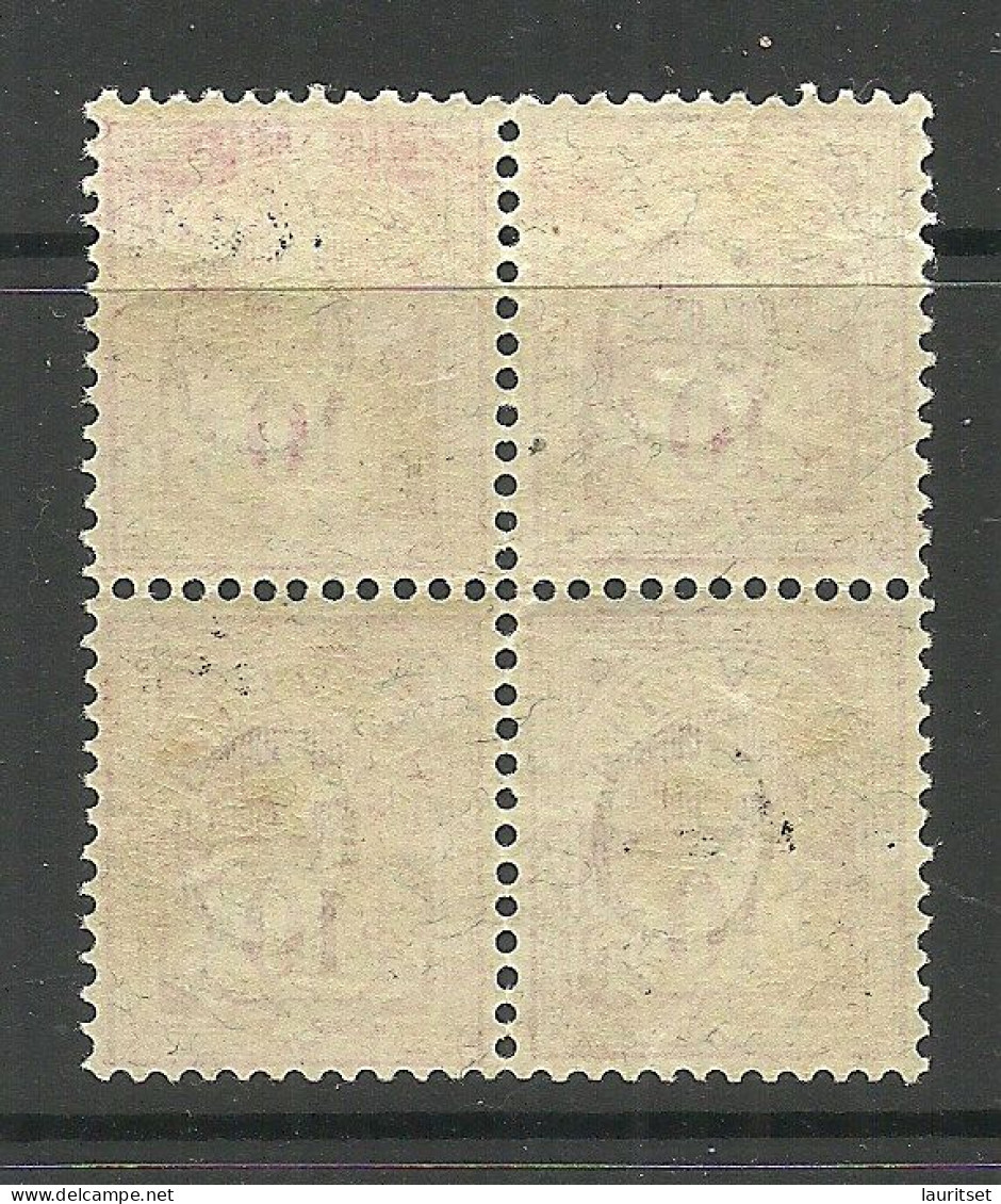 SCHWEIZ Switzerland 1906 Michel 85 As 4-block MNH - Ongebruikt