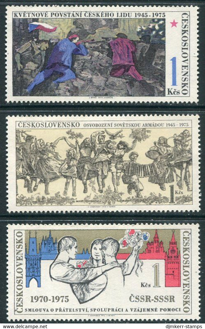 CZECHOSLOVAKIA 1975 Anniversaries MNH / **. Michel 2254-56 - Unused Stamps