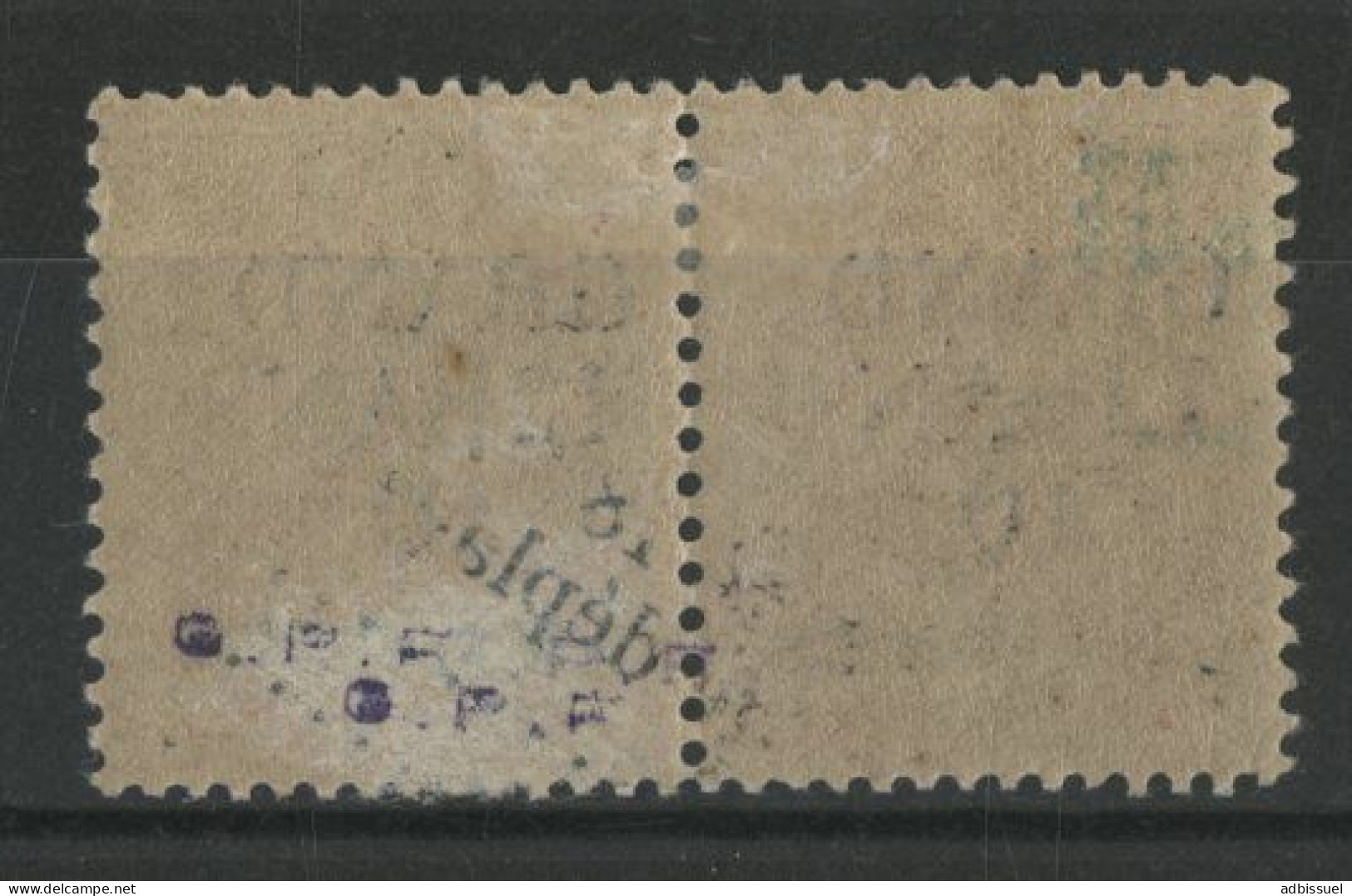 GRAND LIBAN N° 1 Ba Cote 130 € PAIRE AVEC VARIETE "NTIEMES" Tenant à Un Timbre Normal Neuf * (MH) Type Blanc - Unused Stamps