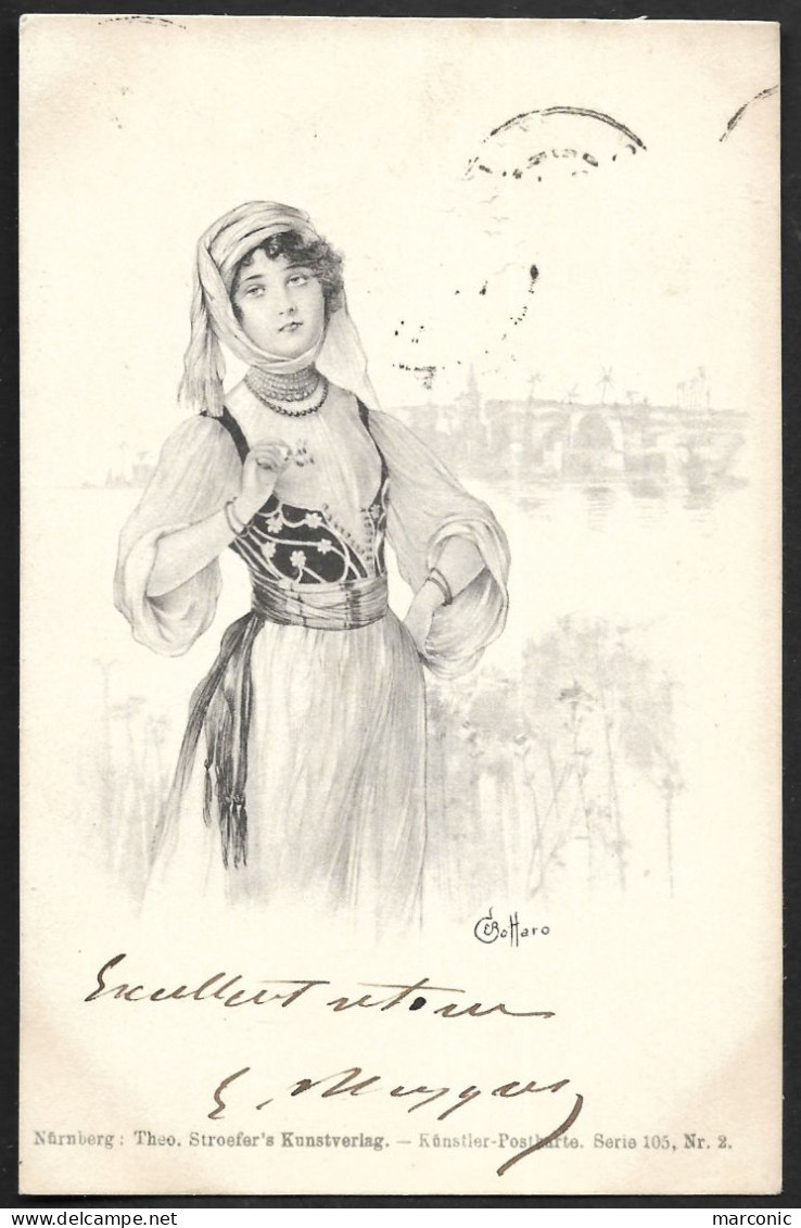 CPA Illustrateur BOTTARO - Jeune Fille En Costume Régional - Série 105 N° 2 - Bottaro