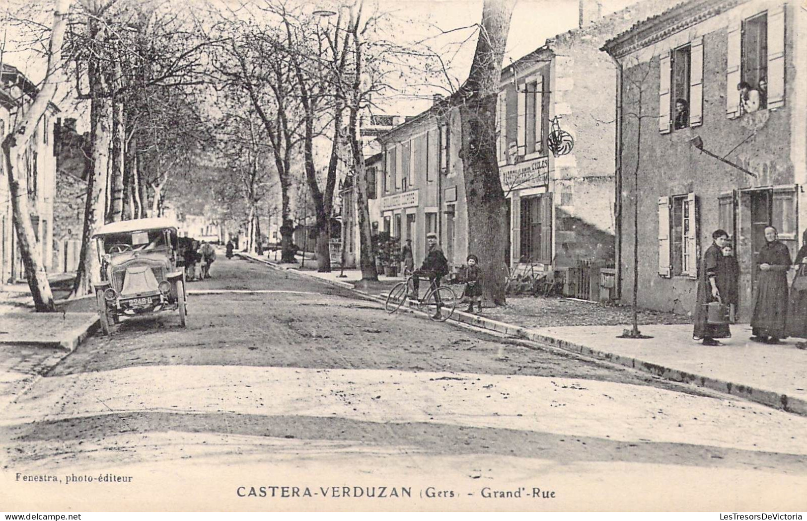 FRANCE - 32 - Castera-Verduzan - Grand-Rue - Carte Postale Ancienne - Castera