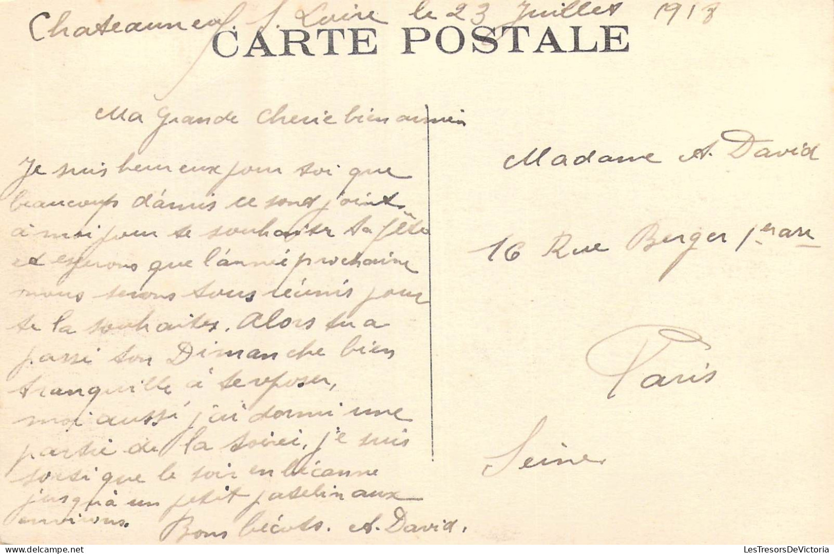 FRANCE - 45 - Châteauneuf Sur Loire - Grande Rue - Carte Postale Ancienne - Other & Unclassified
