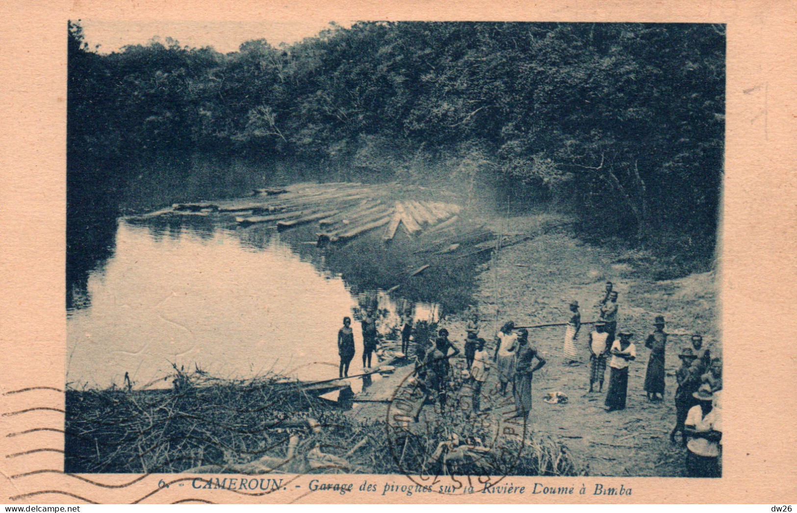 Cameroun - Garage Des Pirogues Sur La Rivière Doumé à Bimba (Mbang) Carte J.F. De 1950 - Camerun