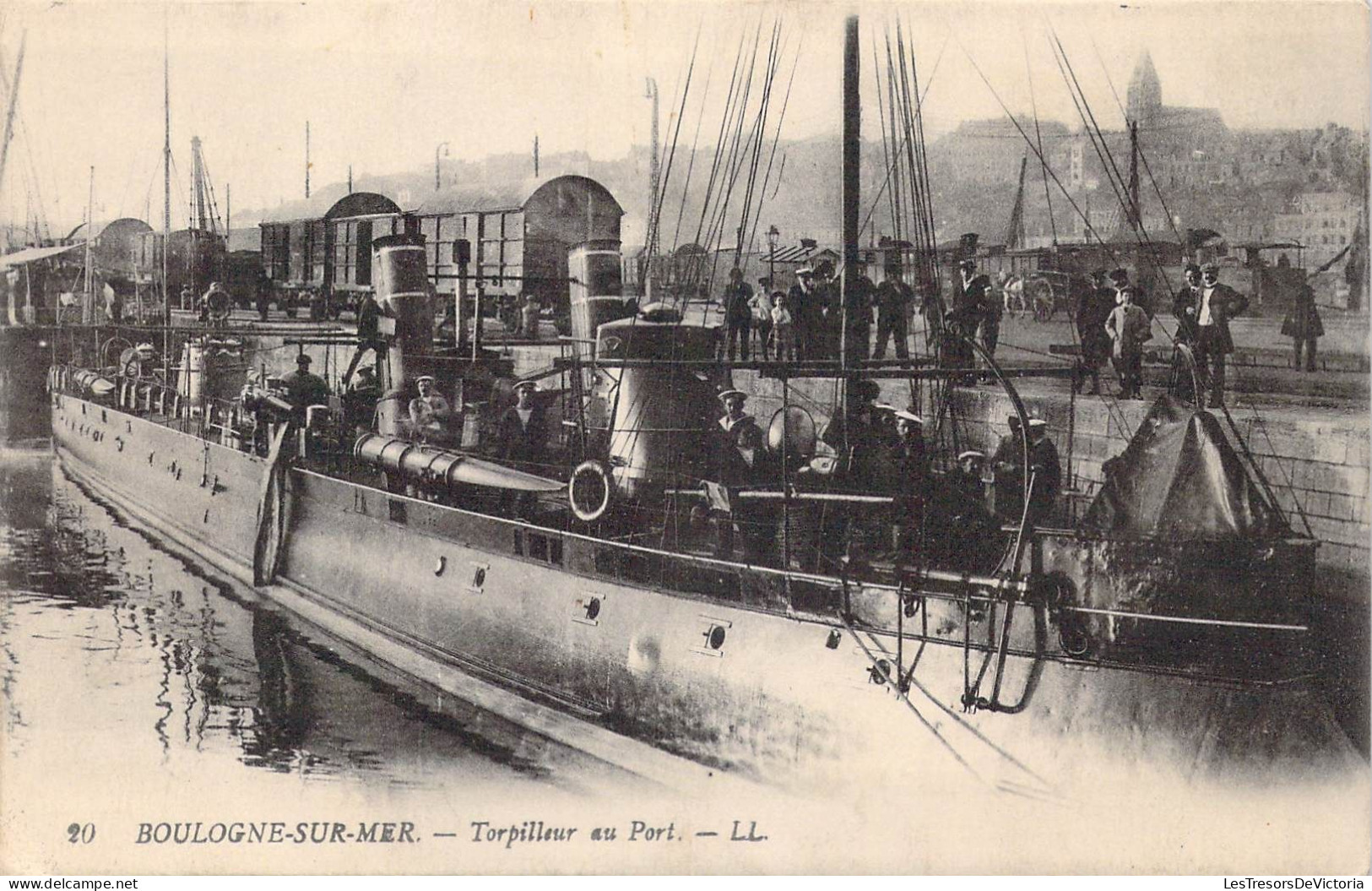 FRANCE - 62 - Boulogne-sur-Mer - Torpilleur Au Port - Carte Postale Ancienne - Boulogne Sur Mer