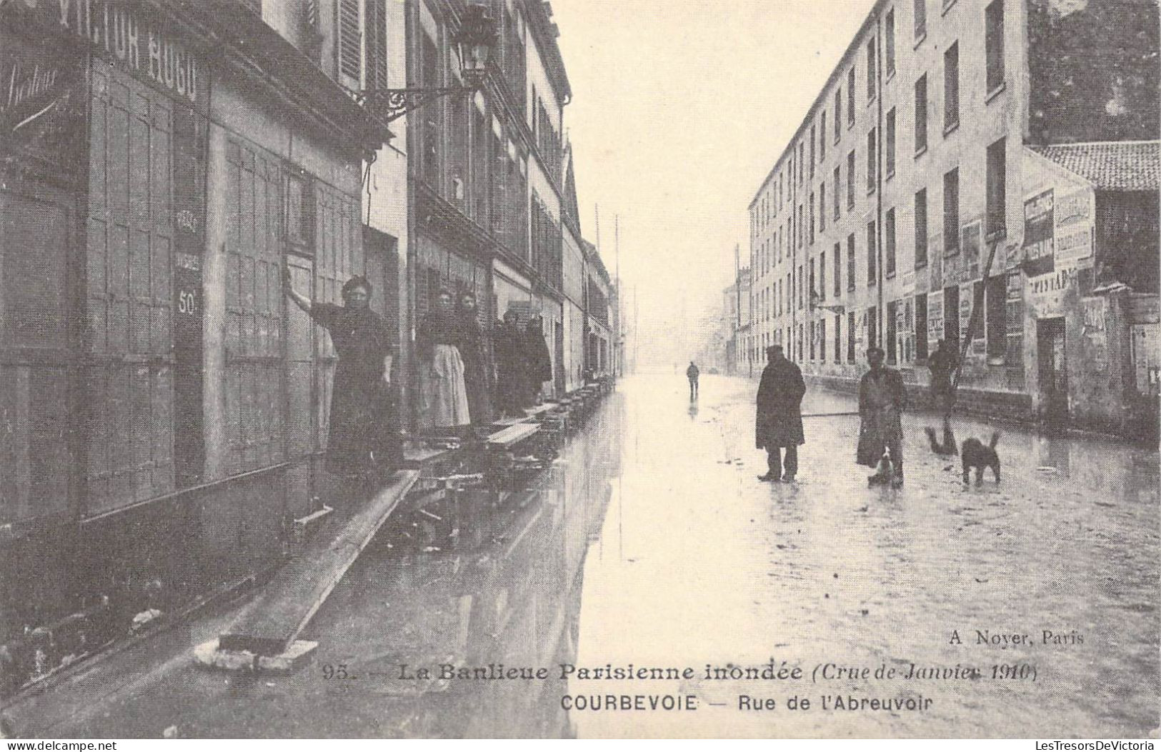 FRANCE - 92 - Courbevoie - Rue De L'Abreuvoir - La Banlieue Parisienne Inondée - Carte Postale Ancienne - Courbevoie