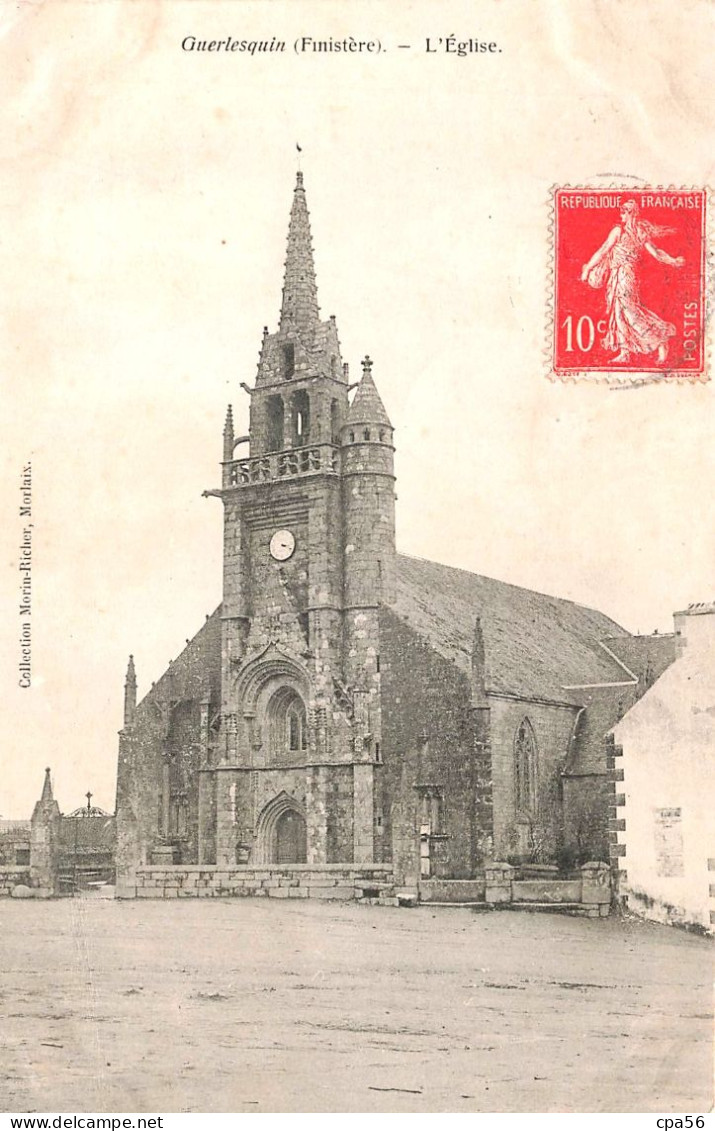 Guerlesquin - Place De L'Église - Vers 1906 - VENTE DIRECTE X Coll Morin Richer - Guerlesquin