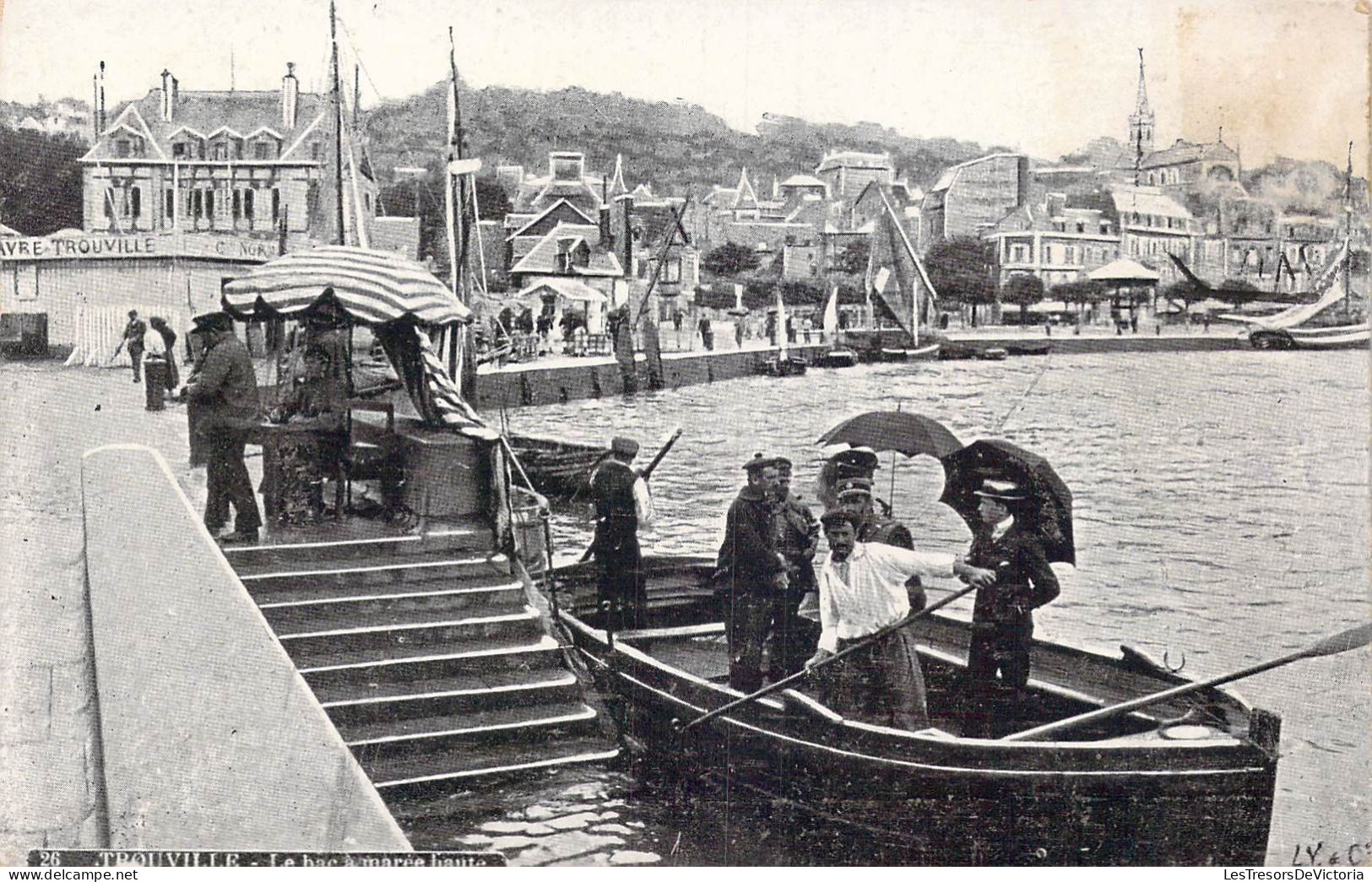 FRANCE - 14 - Trouville - Le Bac à Marée Haute - Carte Postale Ancienne - Trouville